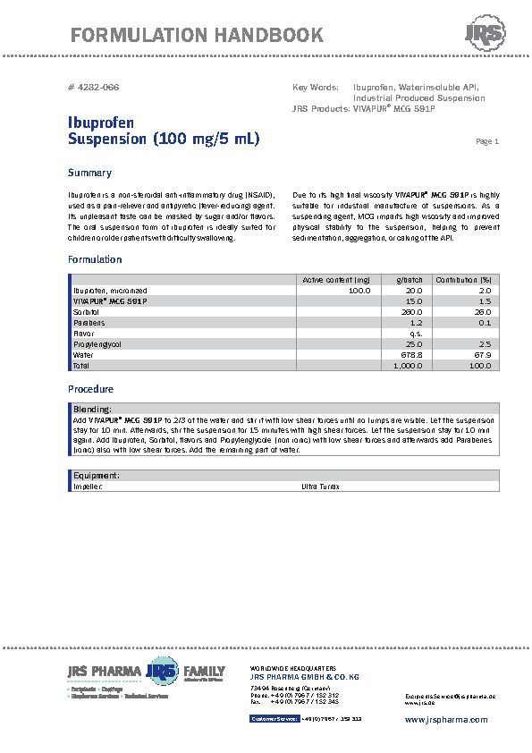 Ibuprofen Suspension