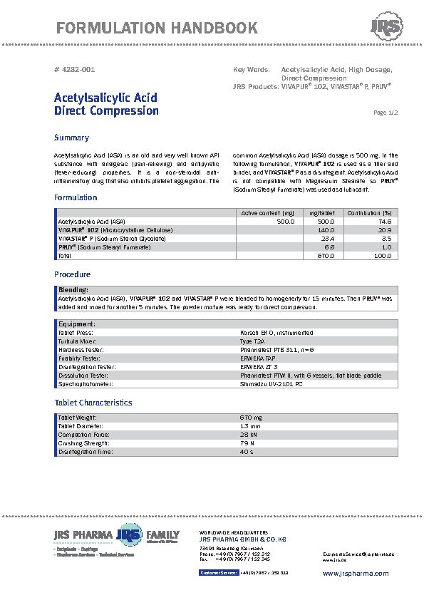 Acetylsalicylic Acid Direct