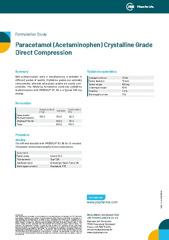 Paracetamol Crystalline Grade
