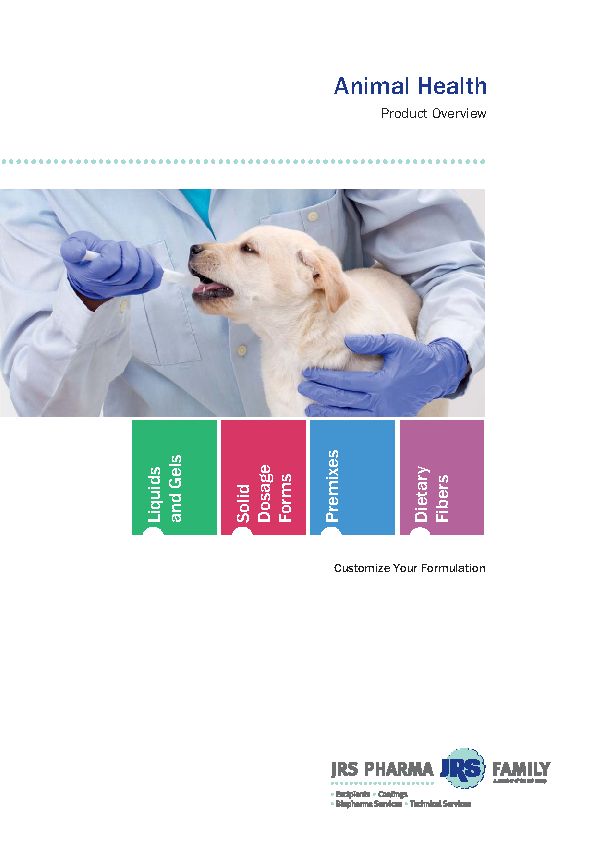 Animal Health Product Overview